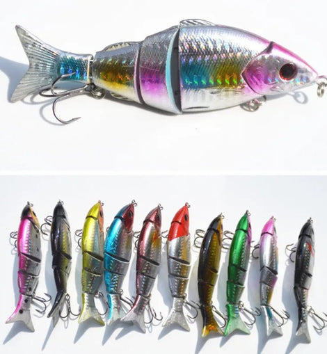 Swimbait Fishing Lure Minnow 5 Segment Sea Float Bait 12cm 21g Hard Joint Bait Lures 1 Piece Sale - The Salty Outfitter