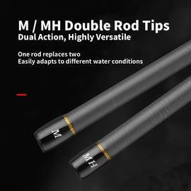 ZHANYING ZHANFENG Lure Rod, M/MH Twin Tips, All - Round, Spinning/Casting, Multi - section portable, Long - Distance Bass & Pike Perch - The Salty Outfitter